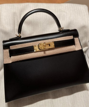 에르메스 미니 켈리백 블랙 금장